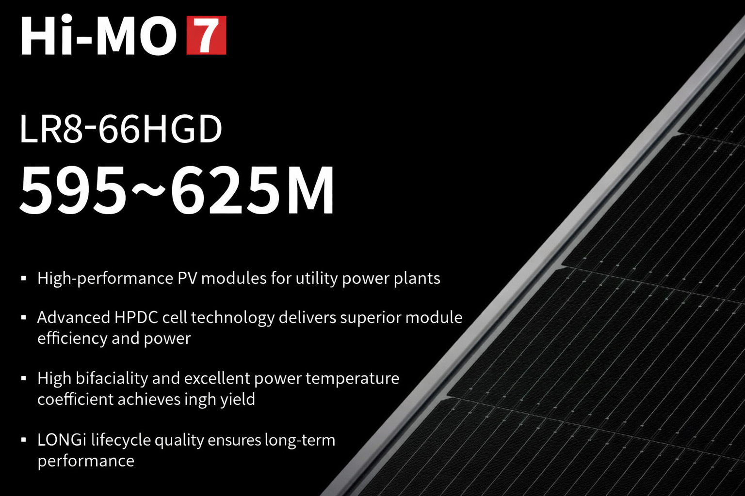 LONGI LR8 620W High Efficiency Solar Panel
